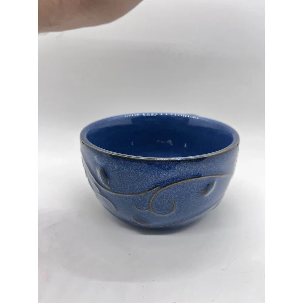 Pier 1 Blue Stoneware Coffee Mug